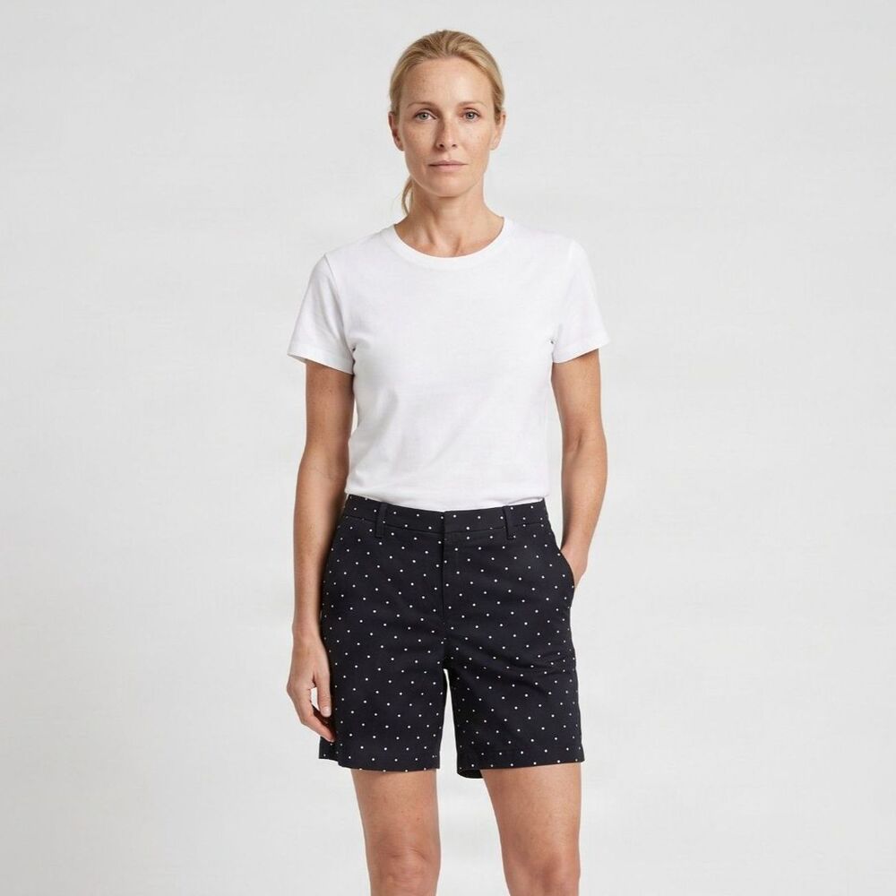 NWOT Tommy Hilfiger Navy Polka Dot Women's Bermuda Shorts